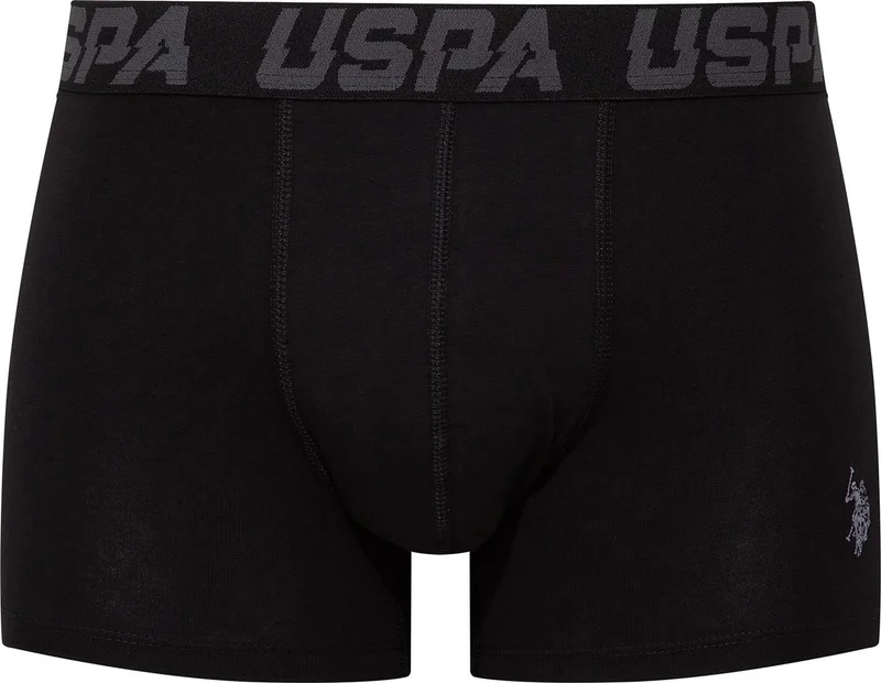 U.S. Polo Assn. BASE. Polo Assn. - Men's Black - Anthracite - Printed 3-Piece Boxer