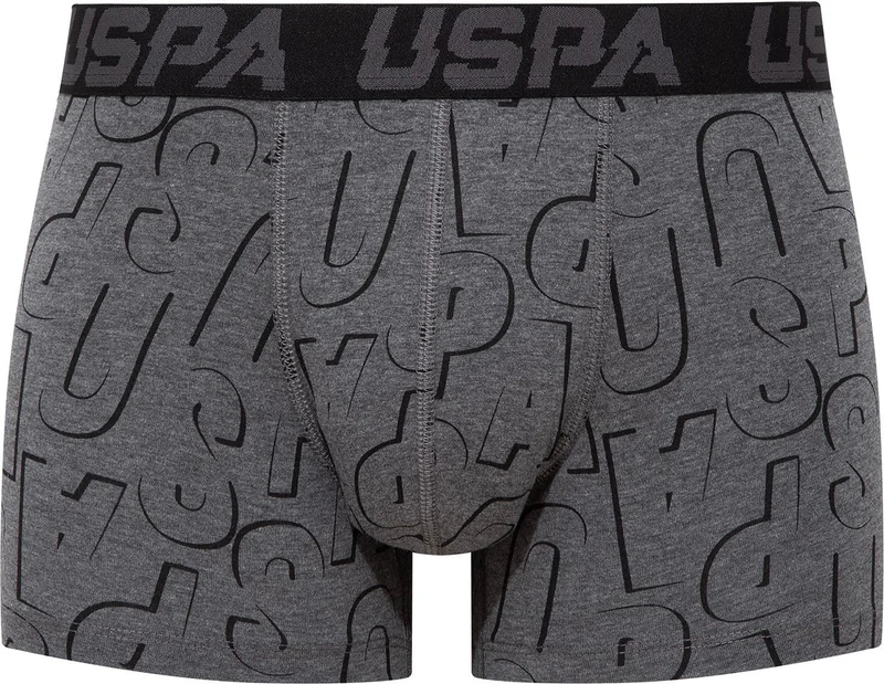 U.S. Polo Assn. BASE. Polo Assn. - Men's Black - Anthracite - Printed 3-Piece Boxer