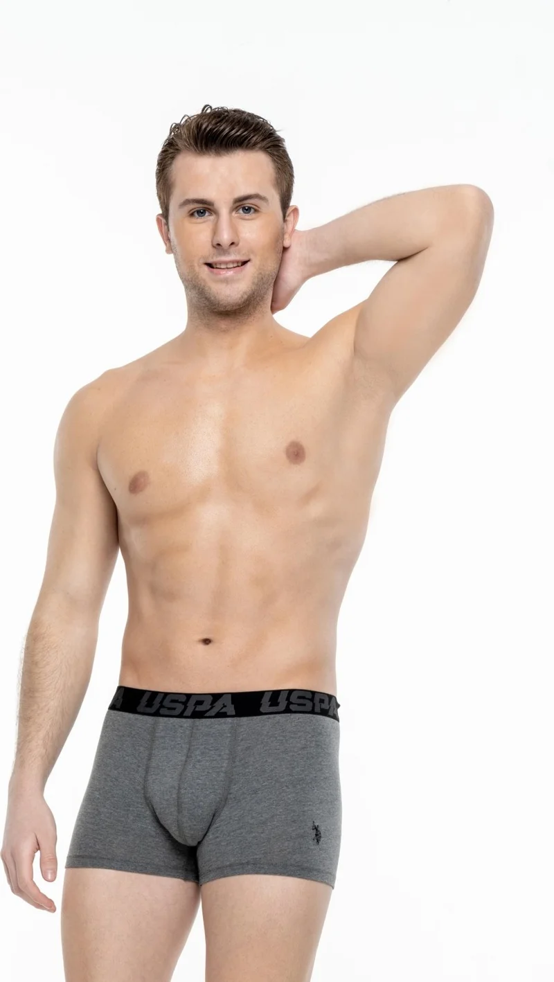 U.S. Polo Assn. BASE. Polo Assn. - Men's Black - Anthracite - Printed 3-Piece Boxer