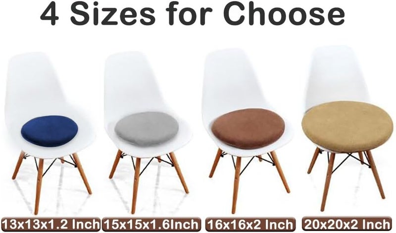 Sigmat Memory Foam Seat Cushion Anti-Slip Soft Round Chair Pad 18 Inch Grey - Image 3