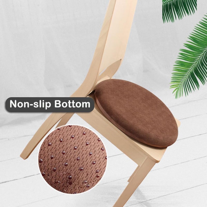 Sigmat Memory Foam Seat Cushion Anti-Slip Soft Round Chair Pad 18 Inch Grey - Image 5