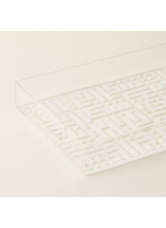 Dallaty Acrylic Tray With White Pattern 40X30X6Hcm