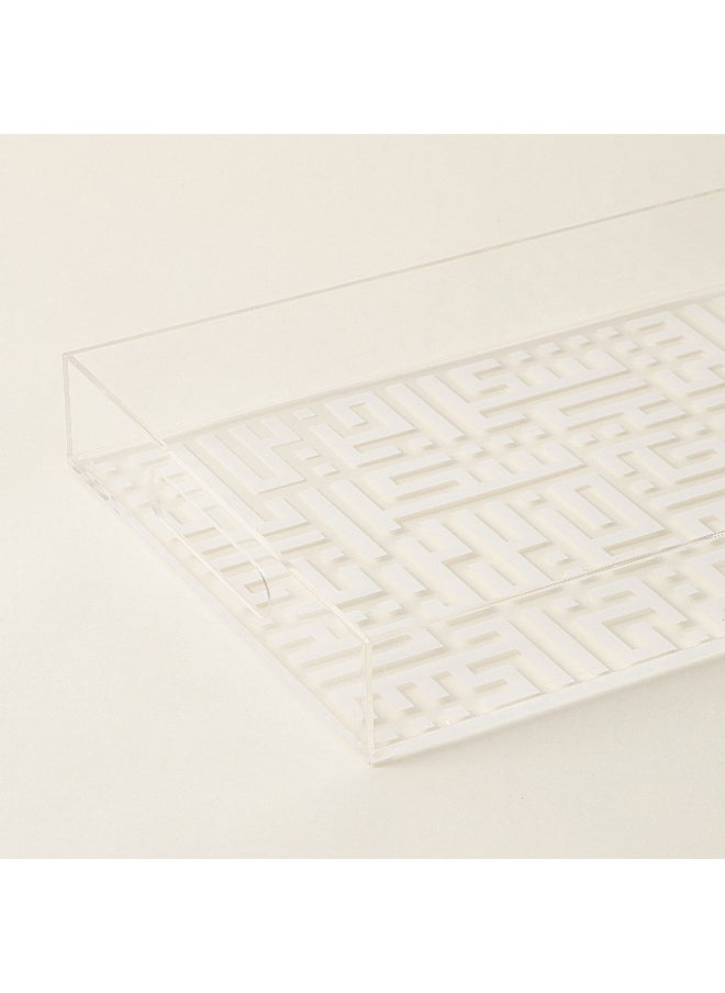 Dallaty - Dallaty Acrylic Tray With White Pattern 40X30X6Hcm - Image 1
