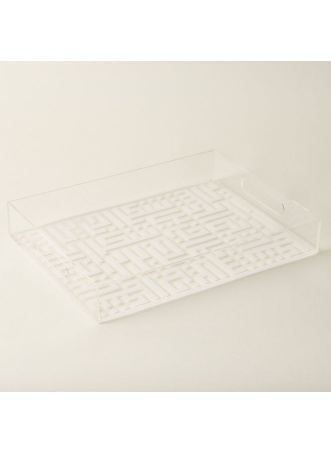 Dallaty - Dallaty Acrylic Tray With White Pattern 40X30X6Hcm - Image 1