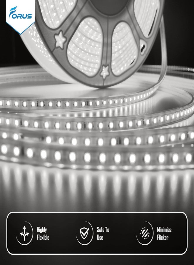 Forus حبل إضاءة LED من فوروس بطول 5 أمتار مع ضمان 6 أشهر، إضاءة خارجية مقاومة للماء لتزيين الأسقف والشرفات والديكور المنزلي والداخلي، إضاءة مرنة مناسبة لأعياد ديوالي وعيد الميلاد - رائعة - Image 2