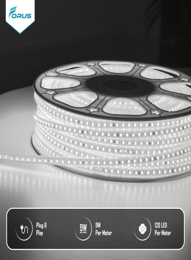 Forus حبل إضاءة LED من فوروس بطول 5 أمتار مع ضمان 6 أشهر، إضاءة خارجية مقاومة للماء لتزيين الأسقف والشرفات والديكور المنزلي والداخلي، إضاءة مرنة مناسبة لأعياد ديوالي وعيد الميلاد - رائعة - Image 4