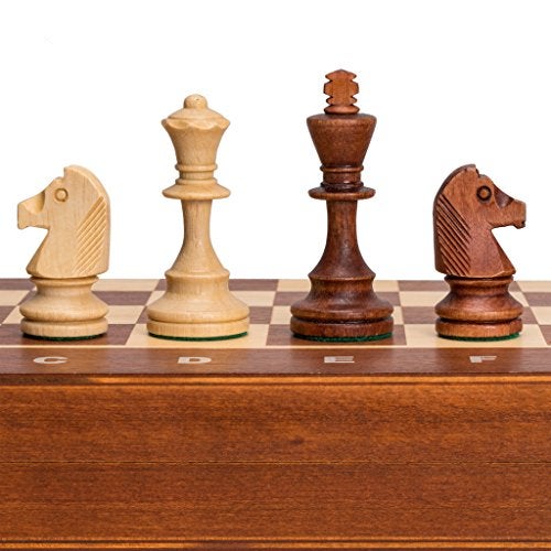 Wegiel Tournament No 4 Staunton European Wood Chess Set 16 Inches - Image 1