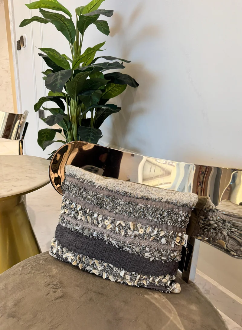 Tohfa Luxe Fiza Handcrafted Textured Cushion with Filler