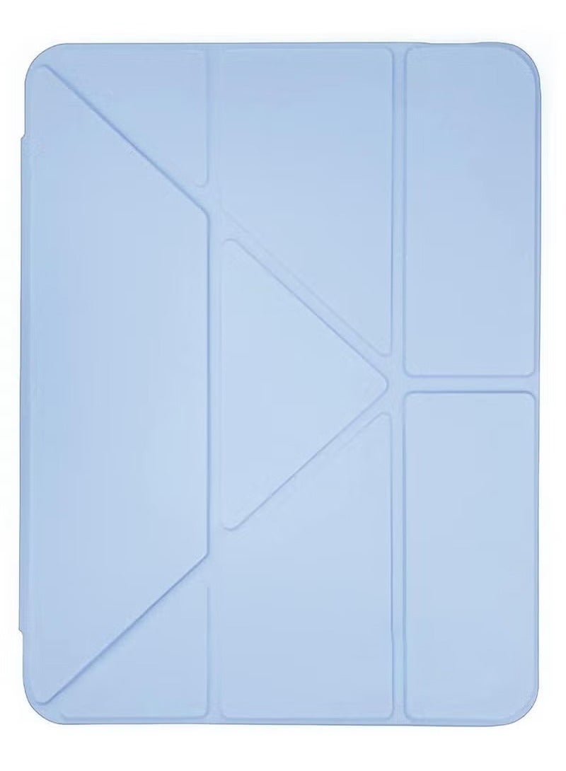 URBBKING Case for iPad 10th Generation 10.9 Inch 2022 / iPad 11th Generation 2025 Built-in Pencil Holder Flexible Back Cover, Trifold Stand, Auto Sleep Wake Rebound Series Clear / Sky Blue - Image 2