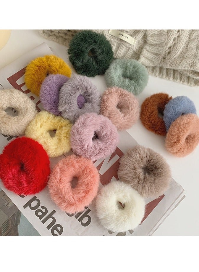 يوكانبي ١٦ قطعة رباطات شعر مخملية نسائية - أشرطة مرنة متعددة الألوان بتصميم أنيق - Image 2