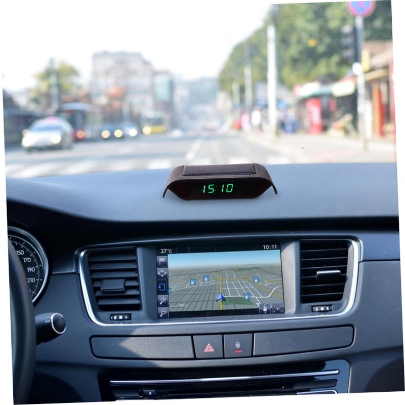 Solar Car Clock High Precision Date Temperature Display Easy Installation Vehicle Timer - Image 5