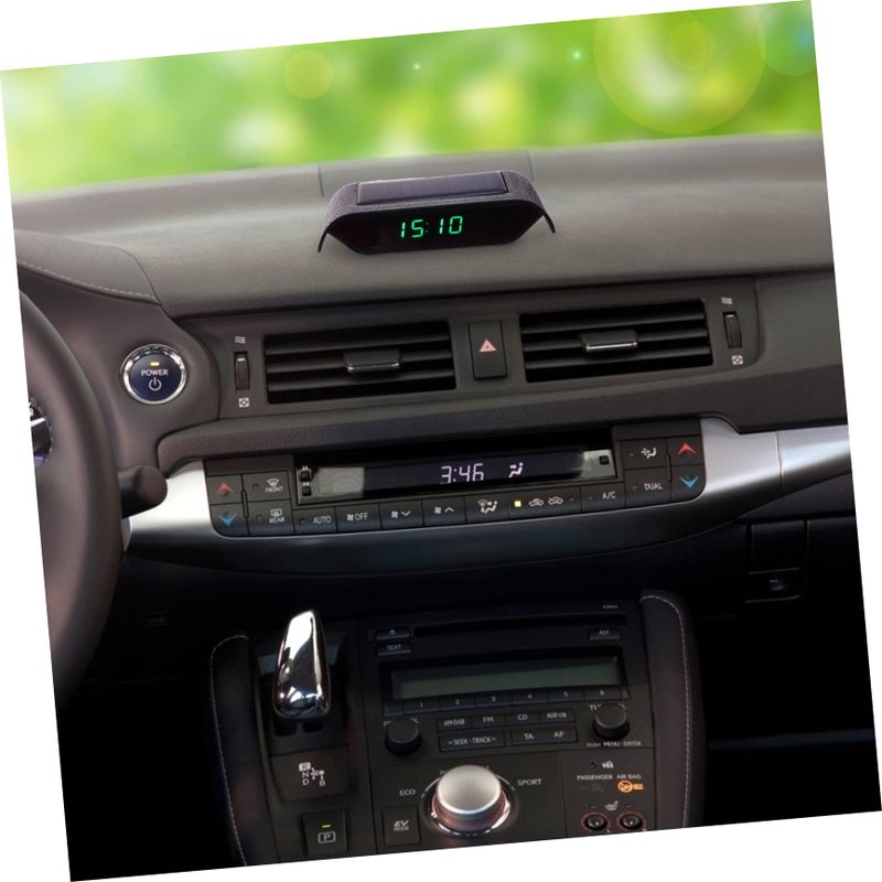 Solar Car Clock High Precision Date Temperature Display Easy Installation Vehicle Timer - Image 3