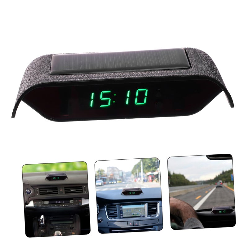 Solar Car Clock High Precision Date Temperature Display Easy Installation Vehicle Timer - Image 4