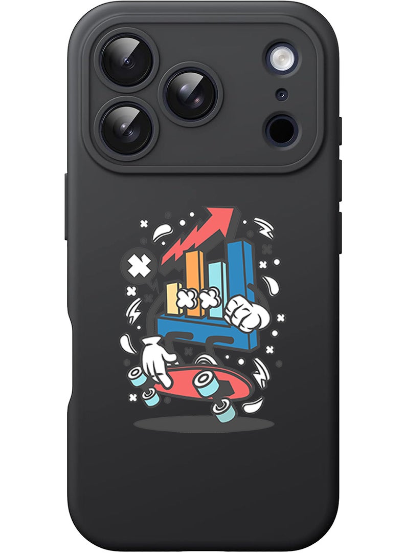 Theodor Protective Slim Fit Case Liquid Silicone Cover with Full Body Protection Anti-Scratch Shockproof Case For Apple iPhone 17 Pro Max (Black) Stocks Market - Image 1