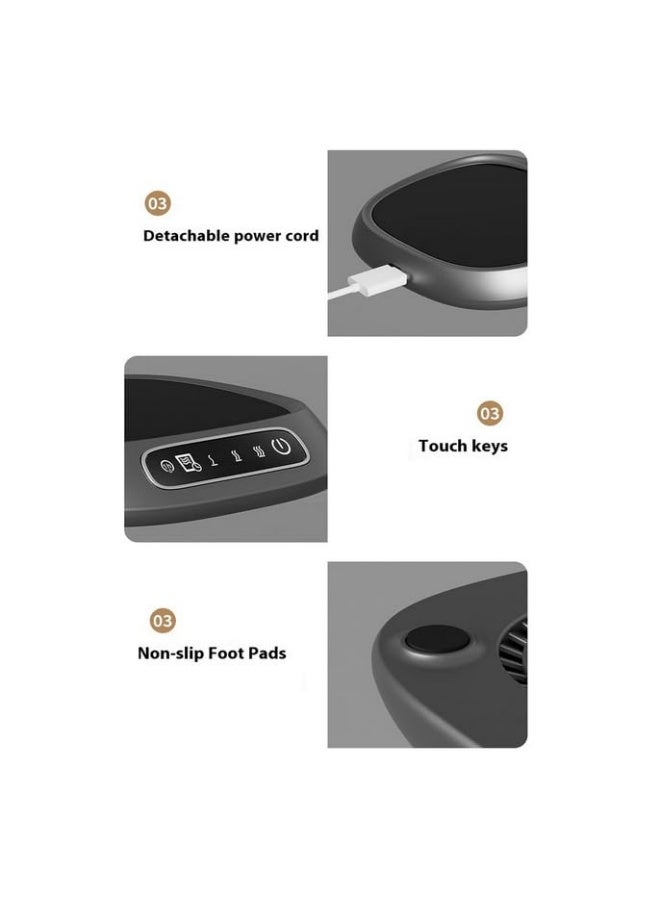 1PCS سخان أكواب ذكي 3 سرعات ضبط درجة الحرارة USB سيراميك كهربائي قاعدة حرارية 55 درجة تسخين ثابت للقهوة والشاي والشوكولاتة الساخنة والحليب في المطبخ والمكتب وطاولة الطعام والتخييم - Image 5