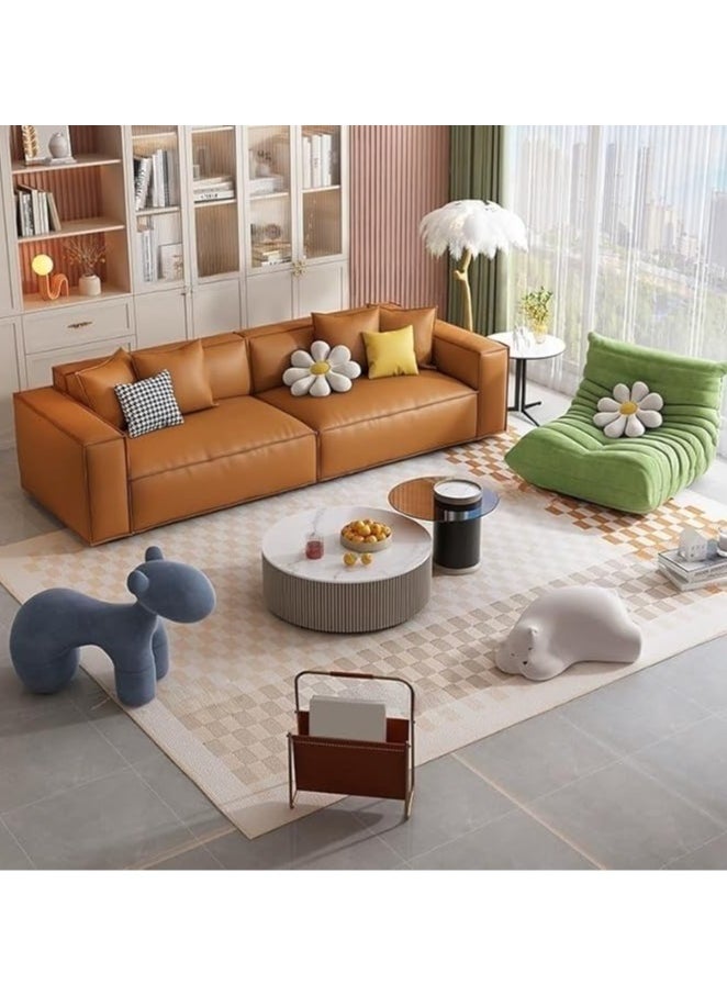 بوبينز هوم أريكة Poppins HOME الحديثة المصنوعة منأريكة بوبينز هوم الحديثة المصنوعة من جلد البولي يوريثان المحبب بالكامل مع تصميم قياسي بلون موحد مقاس 80 × 93.98 × 71.12 سم أخضر فاتح جلد البقر والحبوب الكاملة مع تصميم قياسي بلون خالص 220.98 × 93.98 × 71.12 سم أخضر فاتح  - Image 4