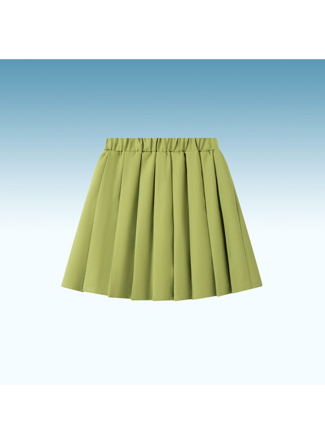 Annil Girls' Skirt 2025 Summer New Pleated Skirt School Style Sporty A-line Skirt With Lining Sweet And Fashionable - Image 3