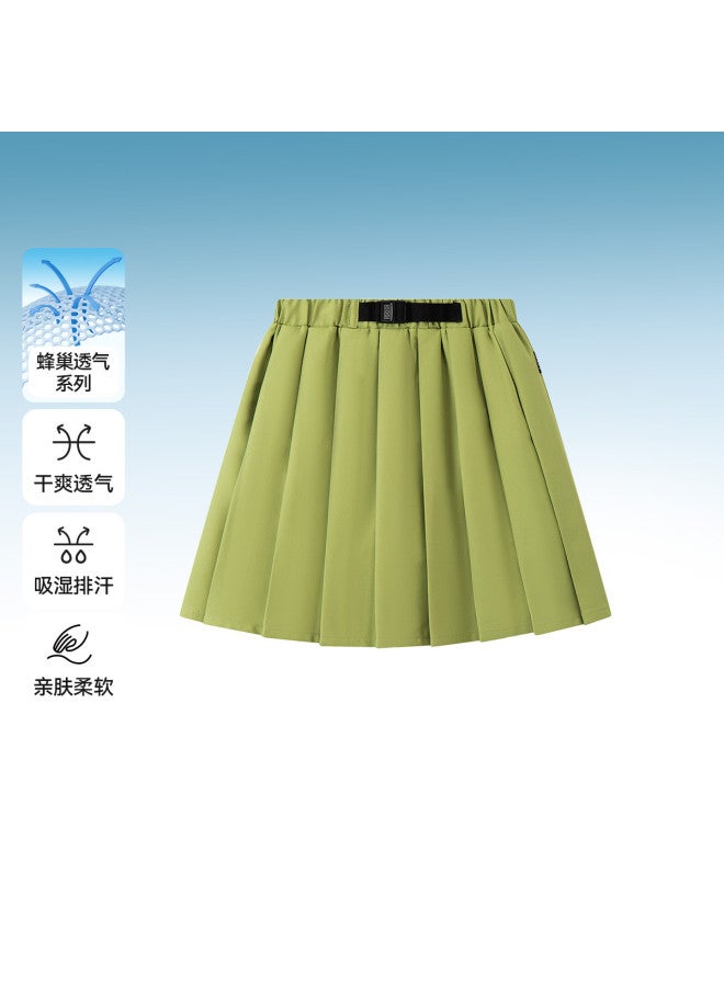 Annil Girls' Skirt 2025 Summer New Pleated Skirt School Style Sporty A-line Skirt With Lining Sweet And Fashionable - Image 2