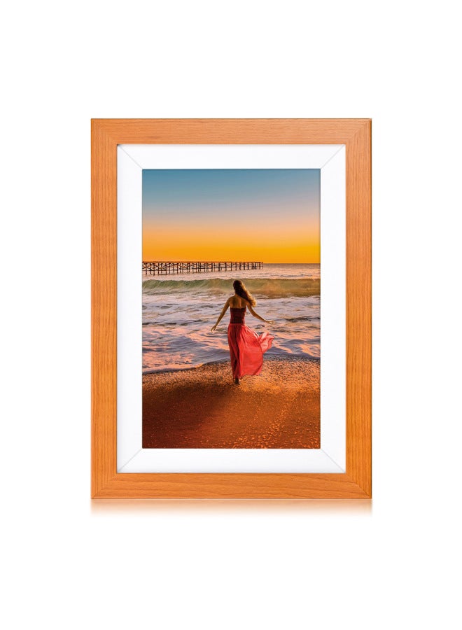 Fengye 10-inch Electronic Cloud Photo Frame Remote WIFI Video HD Display Digital Photo Frame Electronic Photo Album Decoration-Color:10-inch Yellow And White + Frameo - Image 1