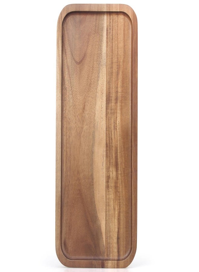 Ayiaren Large Wooden Serving Platters Acacia Long Charcuterie Boards Rectangle Wood Tray Home Decor Serving Cheese Board Appetizer Snack Plates Kitchen Platter for Food Dish Rectangular Cake Dessert Trays - Image 1