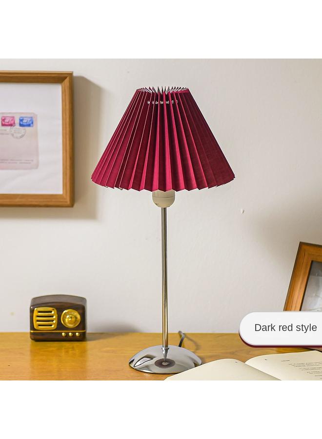 الأزرق جي دبليو إنز جديد الشمال الإبداعي النسيج مطوي غرفة المعيشة غرفة نوم الغلاف الجوي مصباح السرير الرجعية الغلاف الجوي مصباح طاولة الليل - Image 1