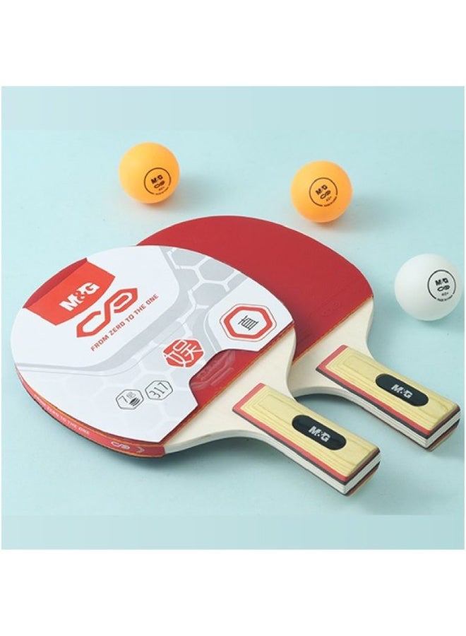 M&G Chenguang Table Tennis Racket Set with Carry Case – 2 Paddles, 3 Balls, Portable Ping Pong Set for Indoor & Outdoor Play - No:AST09317 - Image 2