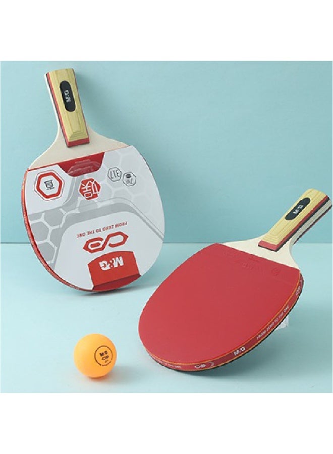 M&G Chenguang Table Tennis Racket Set with Carry Case – 2 Paddles, 3 Balls, Portable Ping Pong Set for Indoor & Outdoor Play - No:AST09317 - Image 3