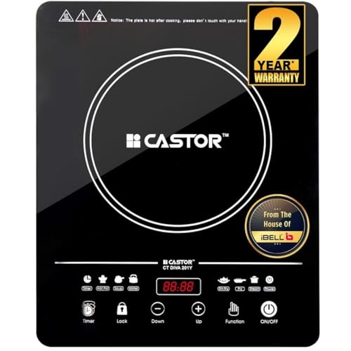 IBELL Castor DIVA Induction Cooktop 2000W, Touch Control, Auto Shut Off and Over Heat Protection, 2yr Warranty (Black) - Image 1