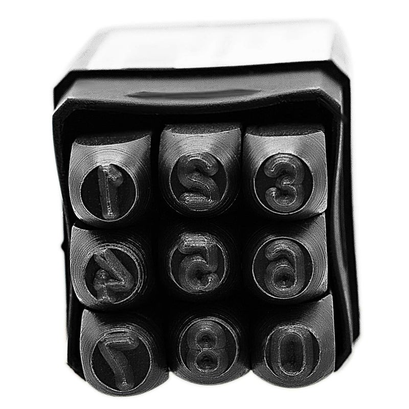 GROZ Number Stamp Set with Induction Hardened Ends| Ideal for Permanent Imprints on Metals, Wood, Leather, Clay, Plastic etc.| Carbon Steel Construction| Comes in Plastic Case |Stamp Size:4 mm| NP/4 - Image 3