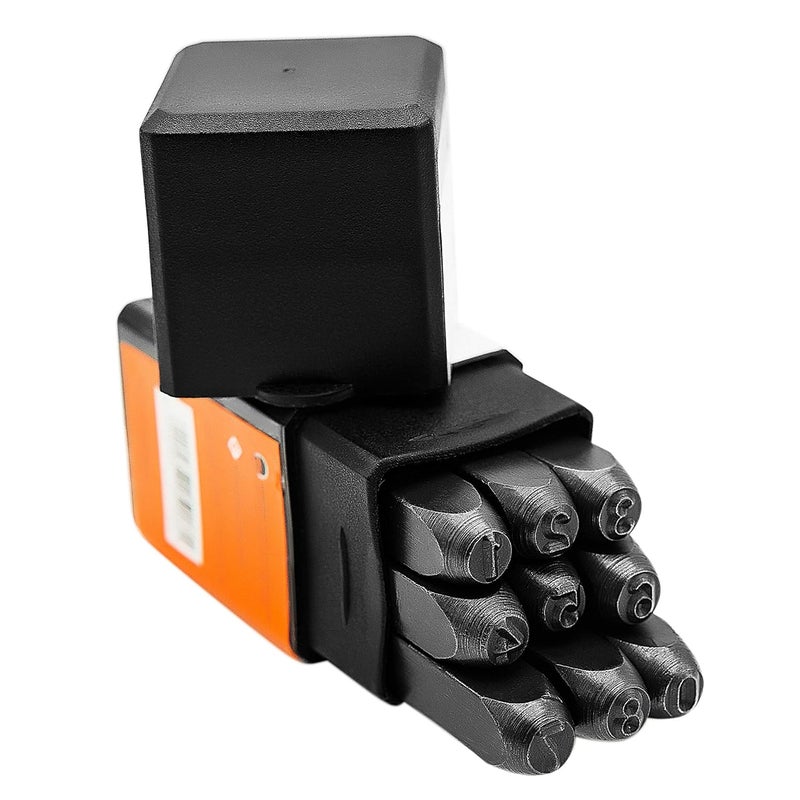GROZ Number Stamp Set with Induction Hardened Ends| Ideal for Permanent Imprints on Metals, Wood, Leather, Clay, Plastic etc.| Carbon Steel Construction| Comes in Plastic Case |Stamp Size:4 mm| NP/4 - Image 2