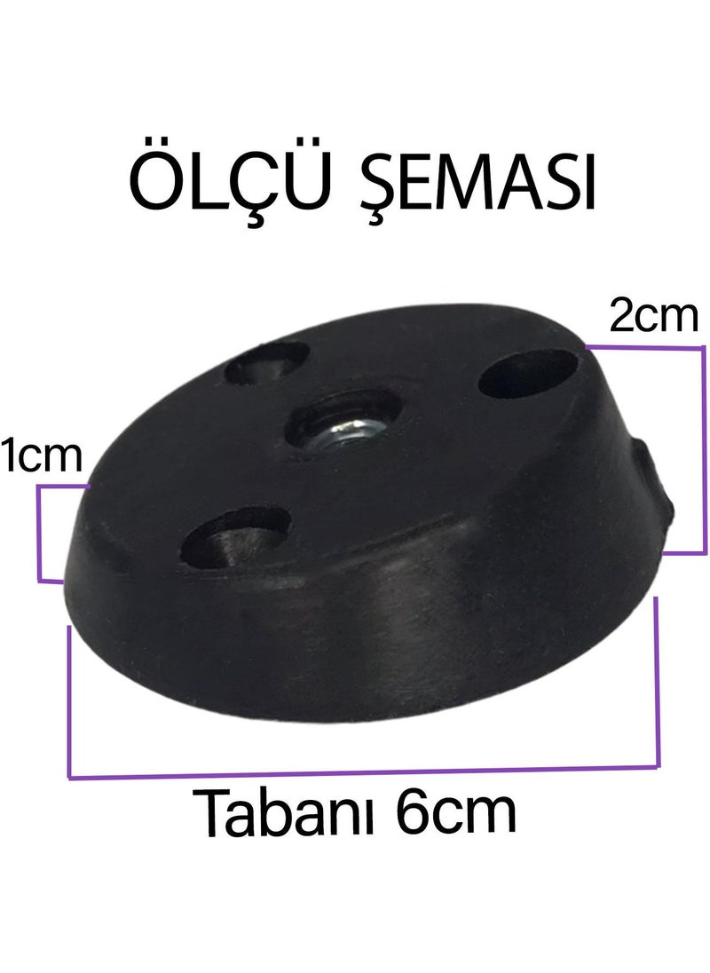 Glaswen 4 Pieces of Graduated Foot Base Black Furniture Table Coffee Table Leg Connector Angled Plastic  - Image 5