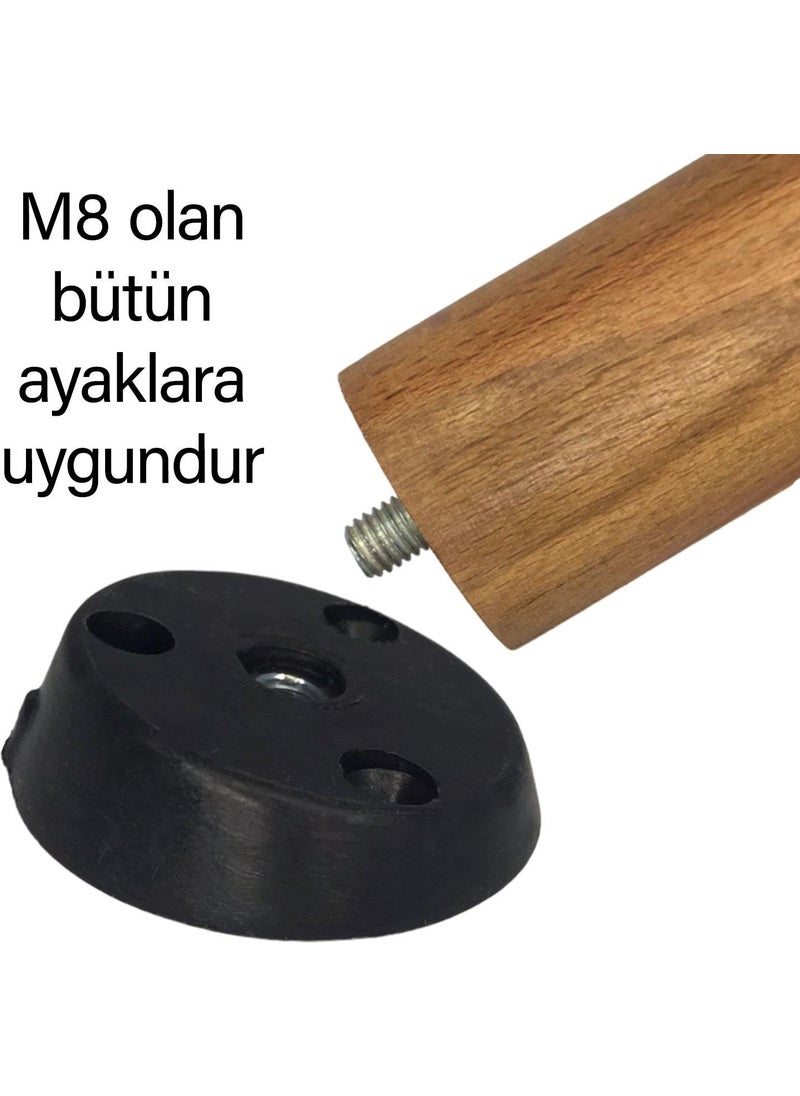 Glaswen 4 Pieces of Graduated Foot Base Black Furniture Table Coffee Table Leg Connector Angled Plastic  - Image 3