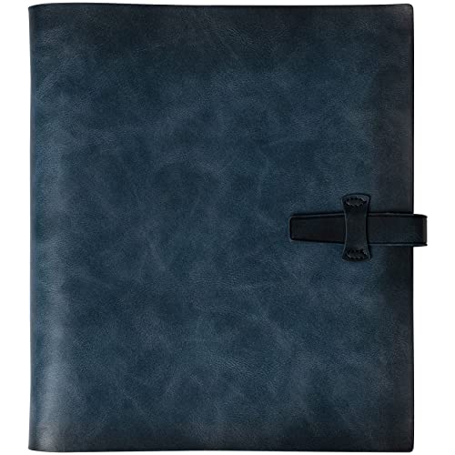 sucarlon Photo Album 4x6 200 PhotosGenuine Leather Photo Albums with Writing Space with 30 Writing PaperTravel Family Wedding Kids Graduation Ultrasound Baby Picture Album Scrapbook Photo AlbumBlue - Image 1