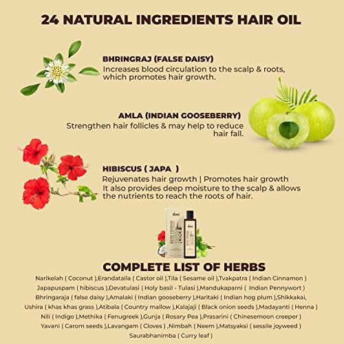 VCare 24 In 1 Kesh Virddhi Hair Oil For Men's and Women|Controlling Hair Fall For All Hair Types - 100ml - Image 2