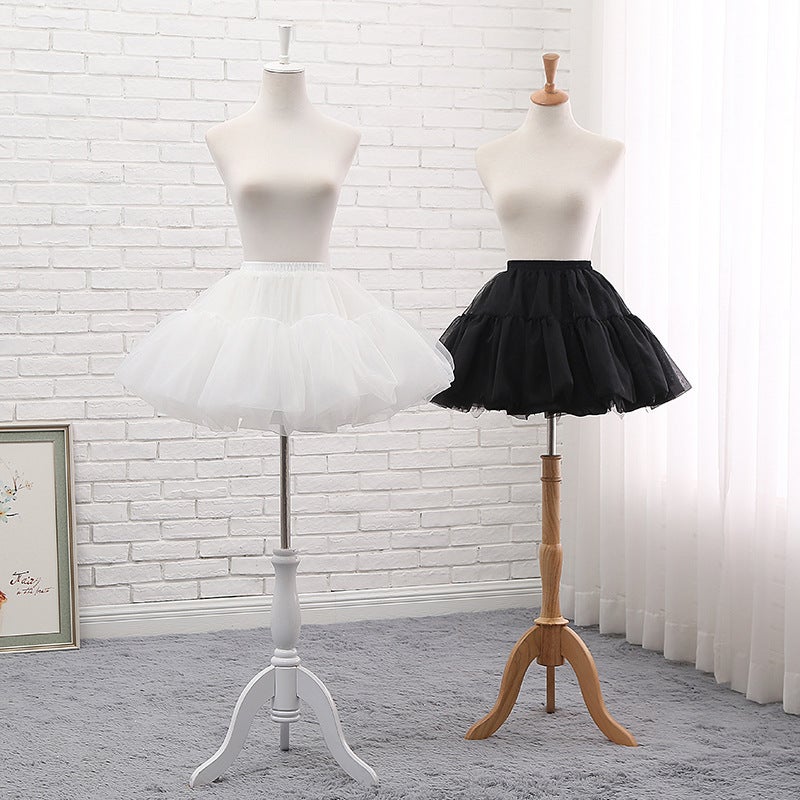 Lolita skirt support Lolita boneless soft yarn skirt support soft sister skirt cosplay violence Carmen yarn support White Size M is 46cm long - Image 2