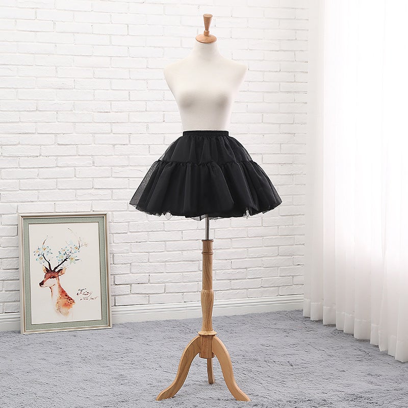 Lolita skirt support Lolita boneless soft yarn skirt support soft sister skirt cosplay violence Carmen yarn support White Size M is 46cm long - Image 3