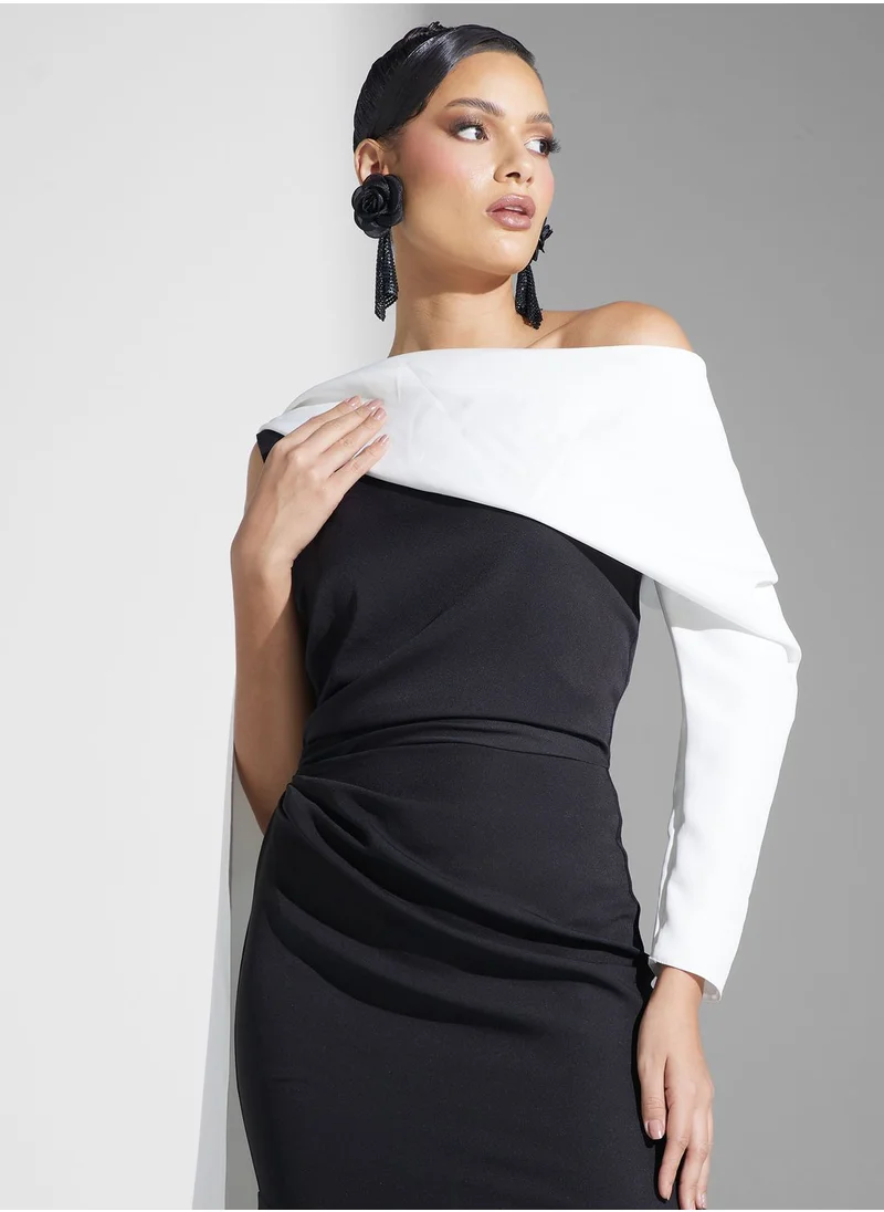 Namshi x Asymmetric Cape Gown
