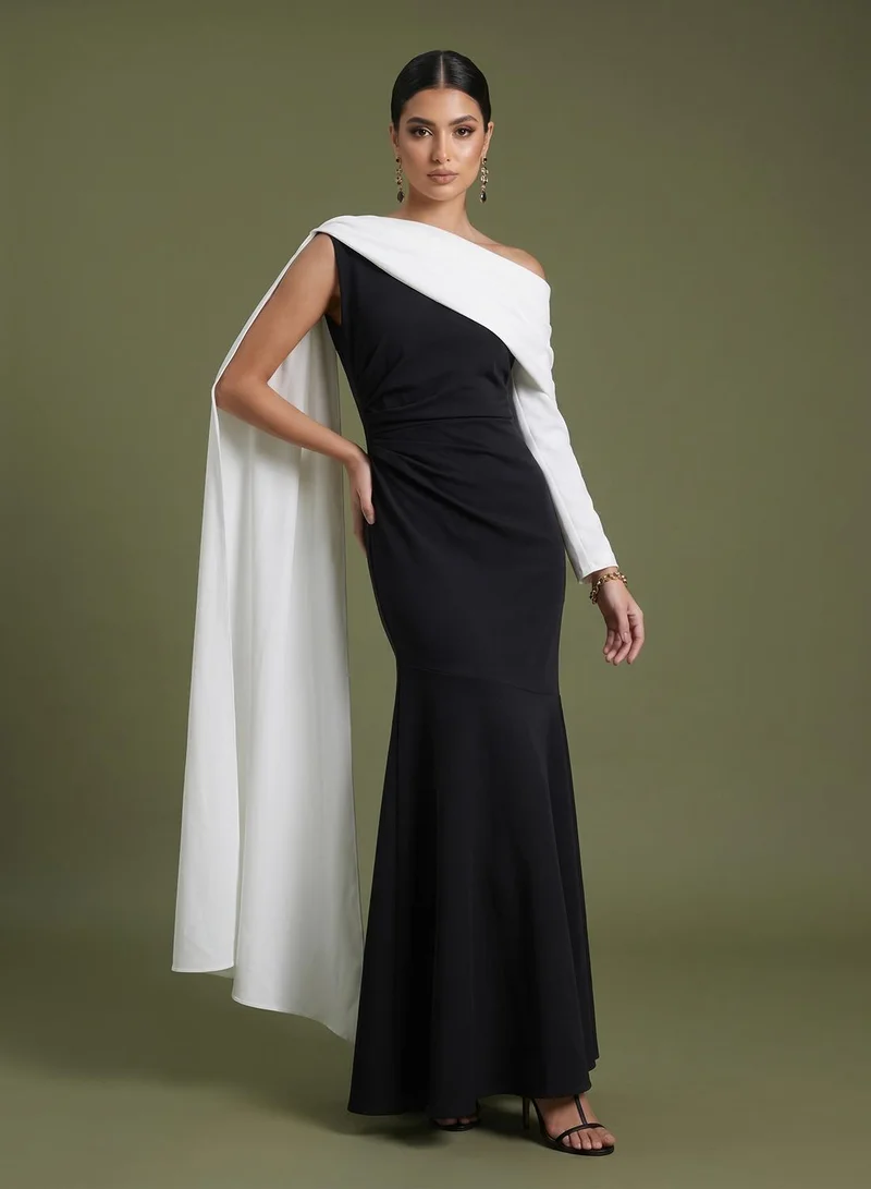 Namshi X  Asymmetric Cape Dress for Women | Best Price UAE