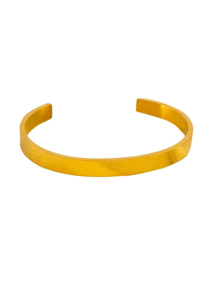 Philip Jones Men's Stainless Steel Bracelet {Gold Size 65/70} 6mm