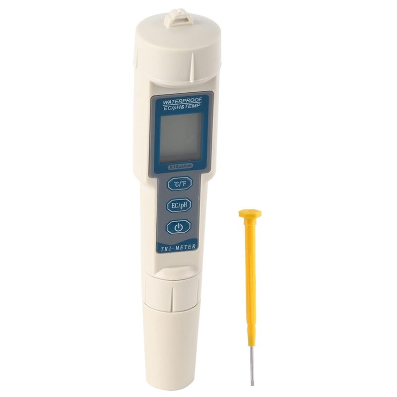 Meter 3 in 1 Water Tester, Digital & Temperature & EC Meter for Drinking Water, Pool, Aquarium, Fish, Hydroponics - Image 1