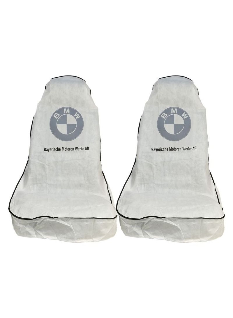 Universal Car Seat Dust Dirt Protection Cover, Extra Protection For Your Seat,  Car Seat Cover 2 Pcs Set, White - Image 2