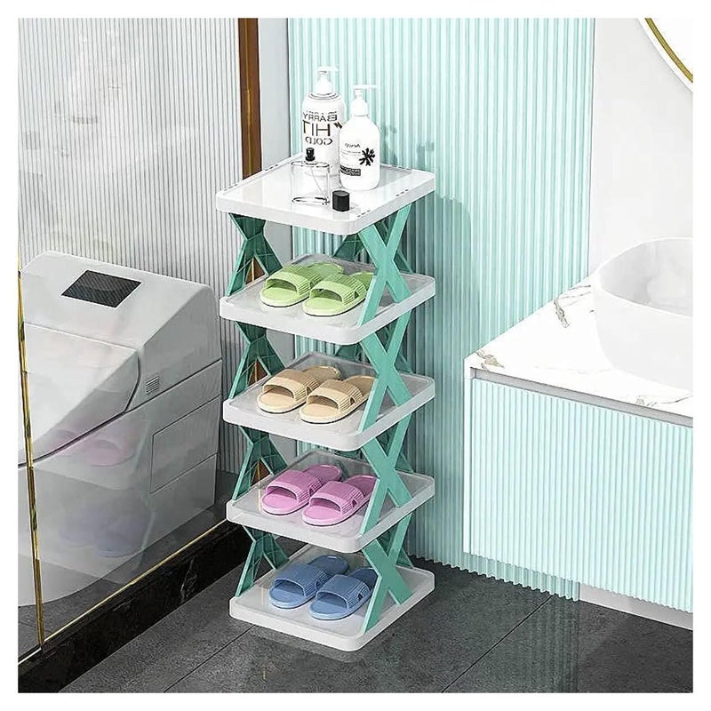 خزانة احذية جديدة على شكل  تعطى مظهر ديكورى منسق تناسب كل الاماكن وموفرة للمساحة مكونة من5 طبقات(متعددة الالوان) - Image 1