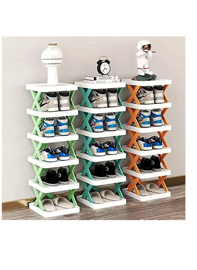 Generic - A new shaped shoe cabinet that gives a coordinated decorative appearance that fits all places and saves space. It consists of 5 layers (multi-colored) - Image 1
