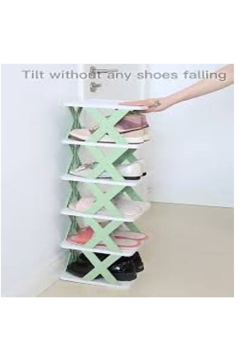 Generic - A new shaped shoe cabinet that gives a coordinated decorative appearance that fits all places and saves space. It consists of 5 layers (multi-colored) - Image 1