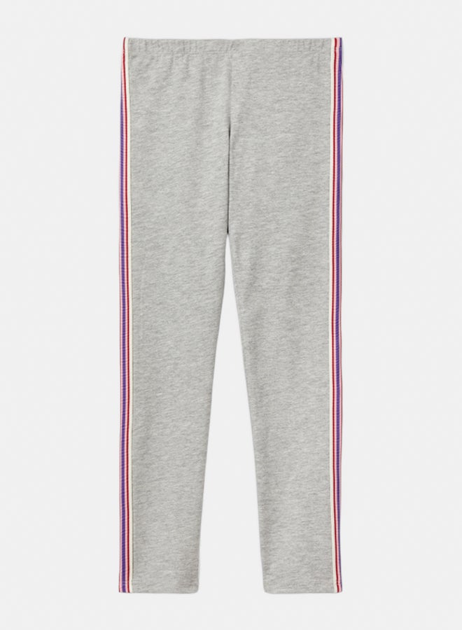 Girls Leggings With Striped Details