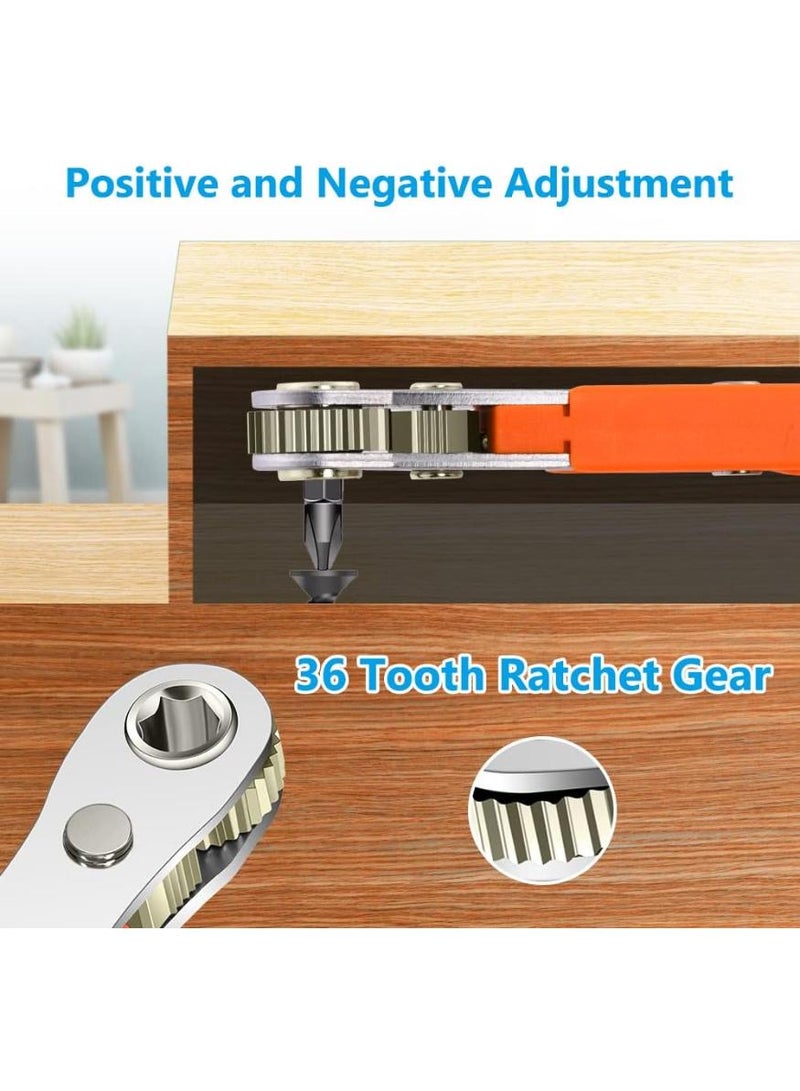 sokany Compact,High-Torque 6.35 cm Drive Ratchet Wrench,Right Angle Phillips Magnetic Screwdriver for Tight Spaces,Reversible Mini Ratchet Screwdriver (1 Pc) - Image 5