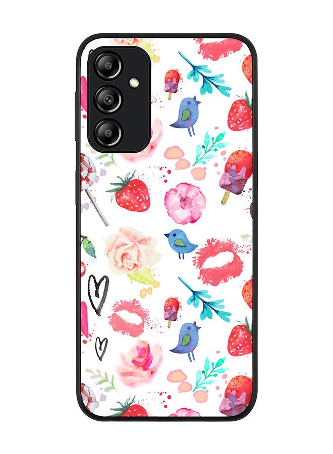 Stylizedd Rugged Black edge case for Samsung Galaxy A24 4G Slim fit Soft Case Flexible Rubber Edges Anti Drop TPU Gel Thin Cover - Summer Fever - Image 1