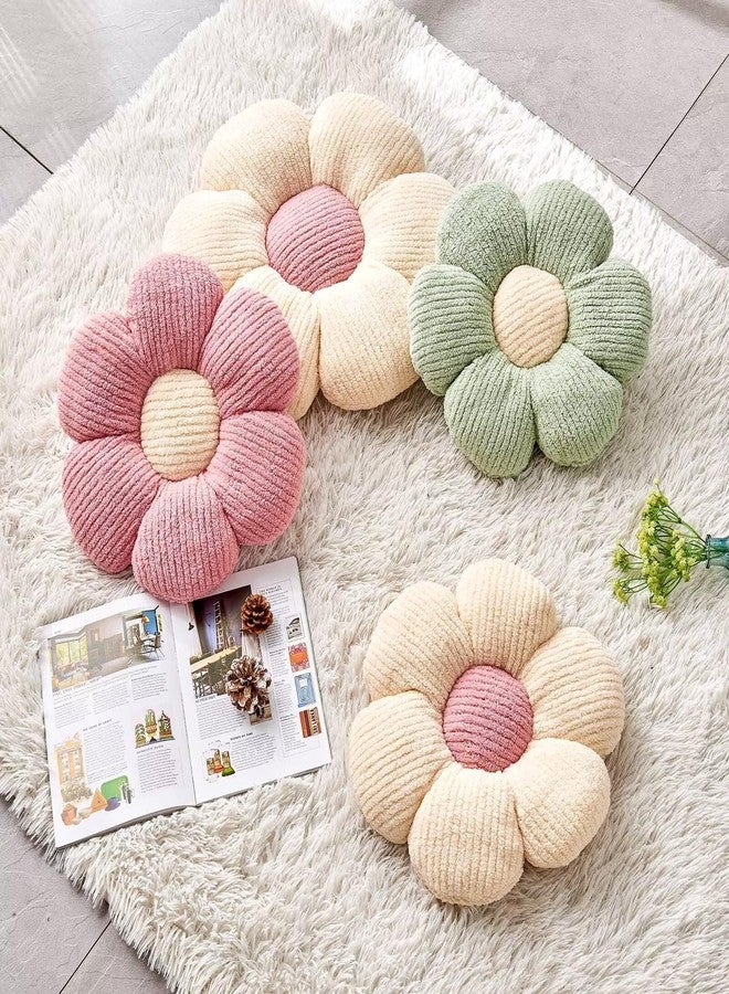 Kcvvcr Flower Throw Pillow, Soft White 14.9" Shaped Floor Pillow for Home Decor, Cute Aesthetic Plush Decorative Pillows for Bed, Sofa, Couch - Image 3