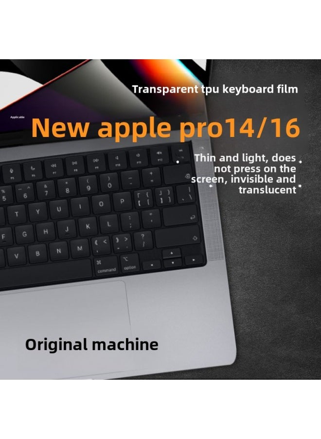 Generic - For MacBook Pro Protective Cover 14 16 Laptop Protective Film TPU Apple Keyboard Film-Dimensions:Carton Packaging - Image 1