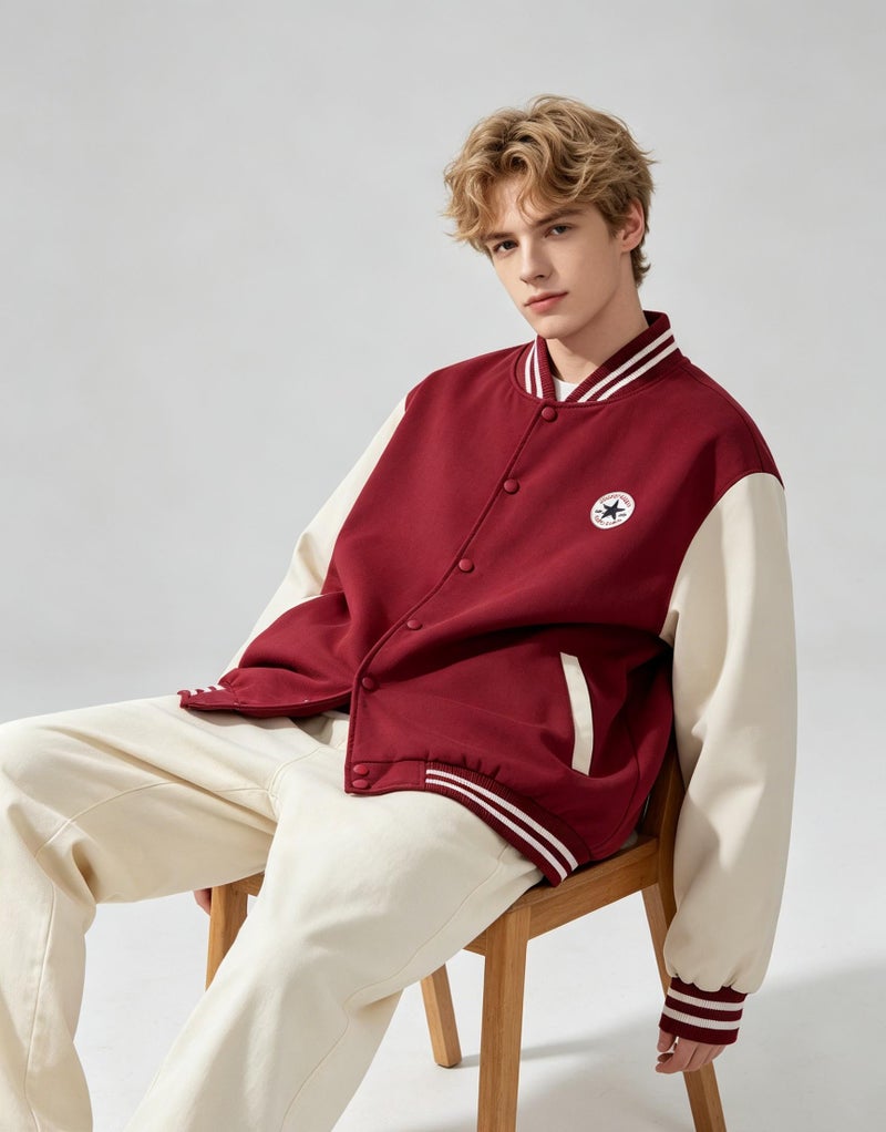 كونفرس Converse سترة ملونة للرجال والنساء بسيطة - Image 5